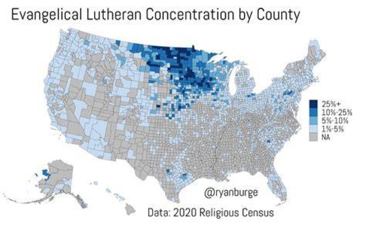 Where is Lutheranism most popular in America?