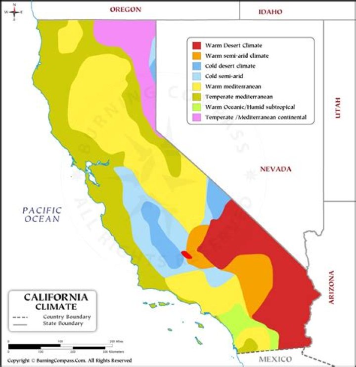Which climate zone is California in