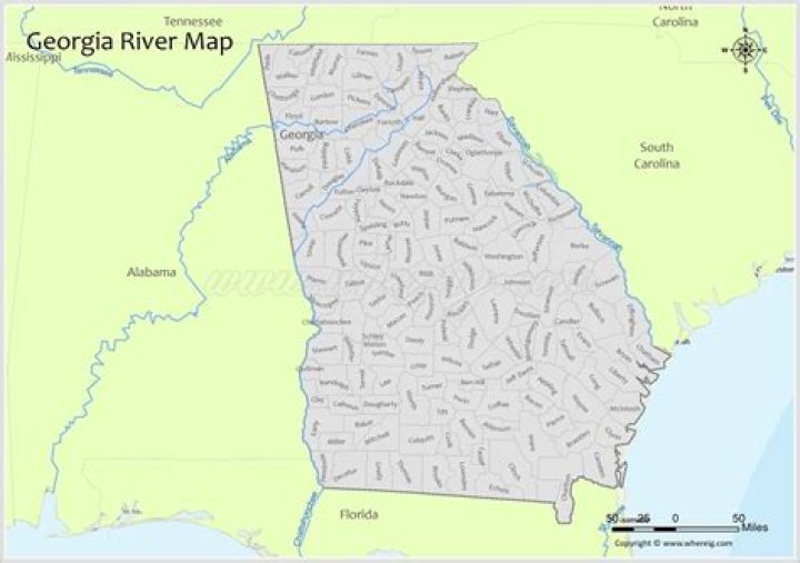 Which rivers in Georgia did the drought affect