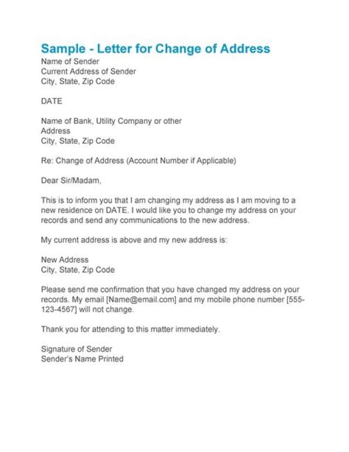 Who to notify when you change your address