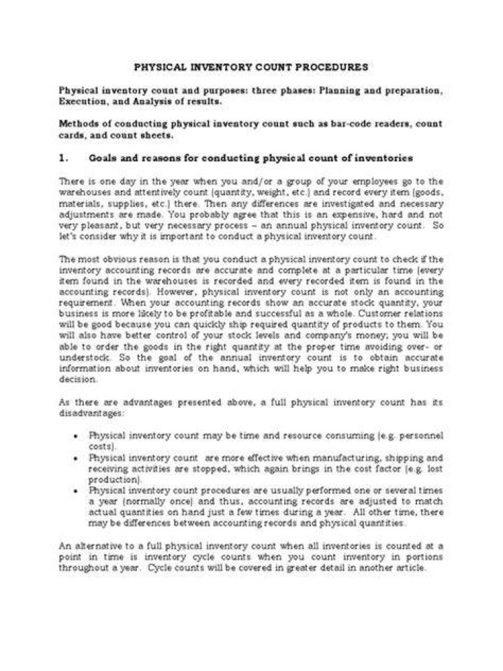 Why is the observation of physical inventory a mandatory procedure